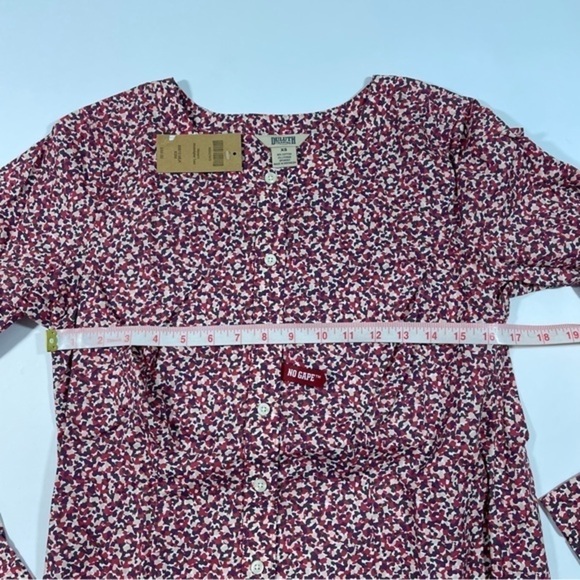 New Duluth Wrinklefighter Tunic Shirt Size XS Multi Print Pockets - Picture 5 of 6